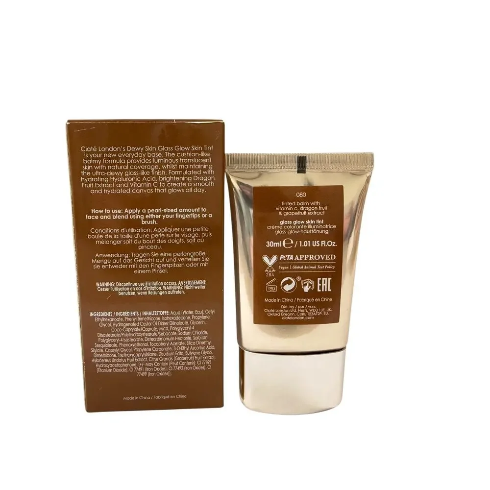 Ciate London Dewy Skin Glass Glow Skin Tint Foundation 1.01 oz Shade 080